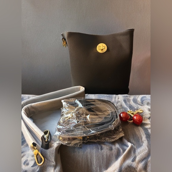 NEW Women's Bucket Crossbody Handbag Purse Shoulder Bag Black - Picture 15 of 15